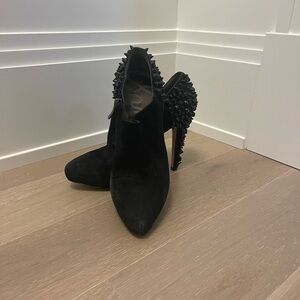 Sam Edelman suede studded booty heels